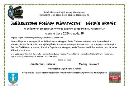 Zakopane - RegionTatry.pl - Jubileuszowe Posiady Klimatyczne - Wielkie Granie