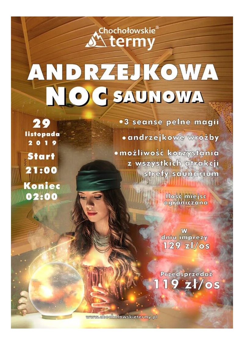 Andrzejkowa Noc Saunowa - Baseny & Sauny - Chochołów - Imprezy I Wydarzenia